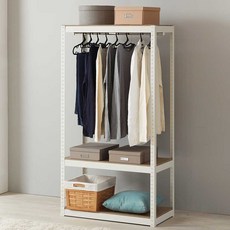 Tres Belle Pinecone 快速組裝三層掛衣架層架 800 x 400 x 1500, 白色