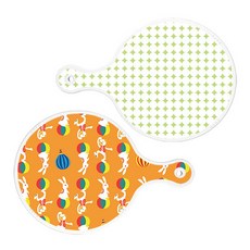 Roem Design 上菜砧板 2件套組 圓形圖案粉彩綠圓形款, 圓形圖案粉彩綠圓形, 兔子2圓形, 1套