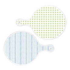 Roem Design 上菜砧板 2件組 圓形圖案粉彩綠圓形套組, 圓形圖案粉彩綠圓形, 三青色線條圓形, 1套