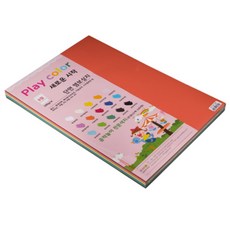 종이문화 플레이칼라 색지 8절 180g 15색 혼합, 100개