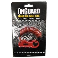 온가드락 미니 자전거 케이블락 8066, 레드, 1개