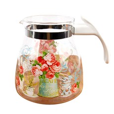 ROSSO REGALE 印花直火耐熱玻璃壺, 1.6L, 博爾沙