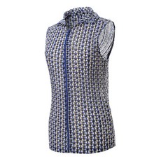 커터앤벅 여성용 풀집업 전체 메쉬 주름 베스트 1462-201-21