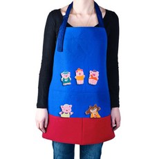 Magic Castle 雙面圍裙氈紙, 綠+黃+藍+紅