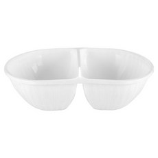 쿡앤락 사출 우짜짜 일회용 용기 2칸 백색 몸통, 1개입, 50개