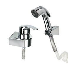 Wanet迷你水龍頭安全鎖+手持式清洗器+彈簧軟管 白色 2.5m, 1套