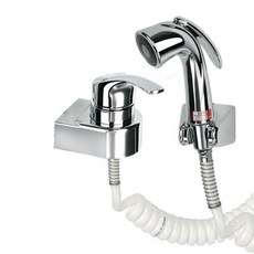 Wanet迷你水龍頭安全鎖+馬桶沖洗器+彈簧軟管 白色 2.5m, 1套