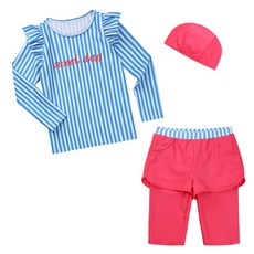 ST.HOLIDAY 女童防曬泳衣3件組 ST814