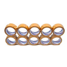 테이팩스 테이프 경포장 48mm x 40m, 황색, 10개입