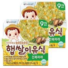 아이배냇 베베 햅쌀 이유식 레토르트이유식, 전복 파래, 2개