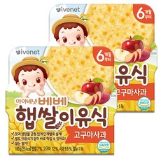 ivenet 艾唯倪 孩童即食副食品 100g, 地瓜蘋果口味, 2個