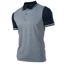 Peraus 男性高爾夫彈性纖維拼色素面短袖T恤 CTAD2013M0