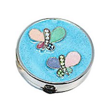 Shoji Takigawa Emayu Compact Mirror 蝴蝶, 1個, 銀