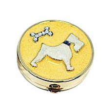 Shoji Takigawa Emayu Compact Mirror 小狗, 1個, 黃金