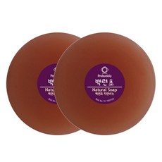 프로버블리 백련초 중성비누 연보라, 110g, 2개입