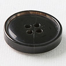 標籤亮面鈕扣 21mm, 黑色, 12入