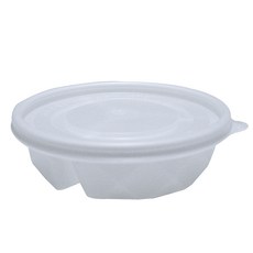 투고팩 3칸 나눔 원형용기 + 뚜껑, 100개입, 1세트