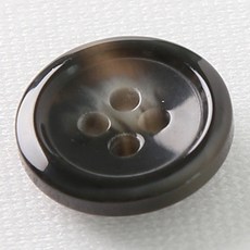 코트라 단추 18mm, 블랙, 12개입