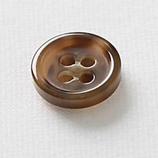 穆札克鈕扣 15mm, 棕色, 12入