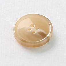 Ruking 鈕扣 20mm, 大地米色, 12個