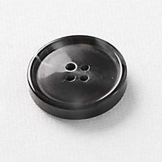 Ruking 鈕扣 20mm, 黑色, 12個