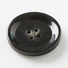 HR大號現代風鈕扣 30mm, 黑色, 8個