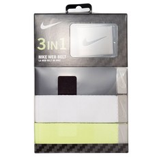 나이키 3 IN 1 웹벨트, A타입(블랙, 화이트, 그린), 1개