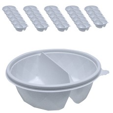 투고팩 GP 탕일회용용기 원형 2칸 중 1400ml 일회용용기, 1개입, 100개