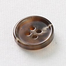 HR大鈕扣 MD 鈕扣 15mm, 棕色, 12個