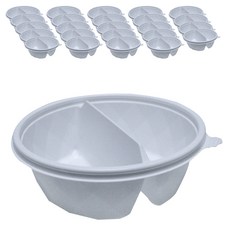 투고팩 GP 탕일회용용기 원형 2칸 중 1400ml 일회용용기, 1개입, 25개
