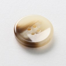 HR大鈕扣Plus碟形鈕扣 23mm, 象牙白, 12個