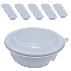 투고팩 GP 탕 일회용용기 원형 2칸 중 1400ml 일회용용기 + 뚜껑, 50세트