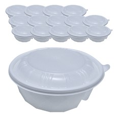 투고팩 GP 탕 일회용용기 원형 2칸 중 1400ml 일회용용기 + 뚜껑, 15세트