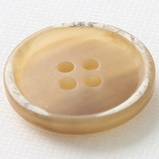 HR大鈕扣 Eureka 霧面鈕扣 21mm, 米色, 12個