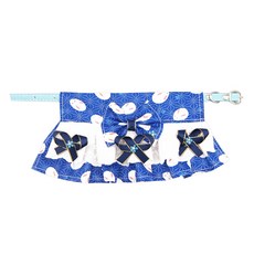 BUYSELL 圖案印花造型寵物領巾項圈 M號, 藍兔, 1個