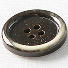 HR大鈕扣 粉絲亮面鈕扣 21mm, 黑色, 12入