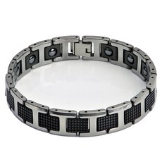 Hottime 鎢和幸運石鐵氧體保健手鍊 10022, 1個