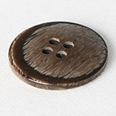 HR大鈕扣 英字 鈕扣 21mm, 棕色, 12個