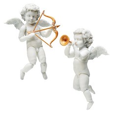 FREEING天使像2入組合桌上的美術館完成品模型 FRE29635 全高100mm, 1個