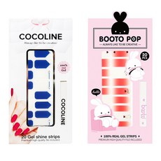 Cocoline 黏貼式凝膠美甲貼 2入 COCO No.139 套組, COCO No.139, BOOTO No.19, 1個