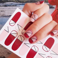 市集風簡約指甲貼紙, 款式8, 4個