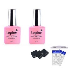 Lupin Fiona Melon Gel Polish FM-03 套組, 凝膠拋光 FM-03 2p + 光盤墊 3p + 斑馬文件 + 藝術貼紙 2p 隨機發送, 1套