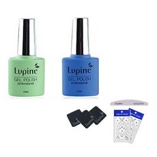 Lupin Fiona Melon Gel Polish FM-10 套組, 凝膠拋光 FM-10 + FM-12 + 光盤墊 3p + 斑馬文件 + 藝術貼紙 2p 隨機發送, 1套