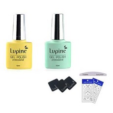 Lupin Fiona Melon Gel Polish FM-06 套組, 凝膠拋光 FM-06 + FM-09 + 光盤墊 3p + 斑馬文件 + 藝術貼紙 2p 隨機發送, 1套
