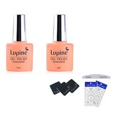 Lupin Fiona Melon Gel Polish FM-05 套組, 凝膠拋光 FM-05 2p + 光盤墊 3p + 斑馬文件 + 藝術貼紙 2p 隨機發送, 1套