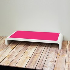 큐빅스 2 컬러 모니터받침대, 핑크