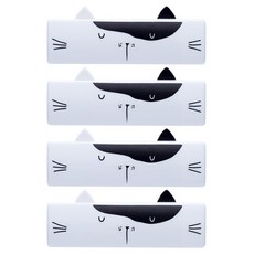 블럭마트 휴대용 돌돌이 털 먼지제거기, 화이트, 4개