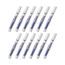 문화연필 유성 페인트 마카펜 흑색, 1색, 12개입