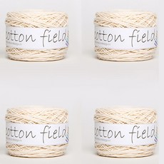 Linea Cotton Field 編織線, 301(象牙白), 4個