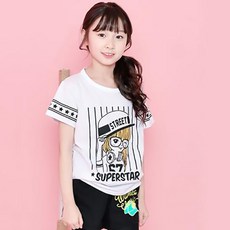 JACKID 女童圖案印花短袖T恤
